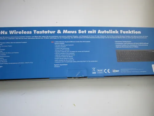 LogiLink ID0104 Tastatur Maus Kombination Funk schwarz   3076