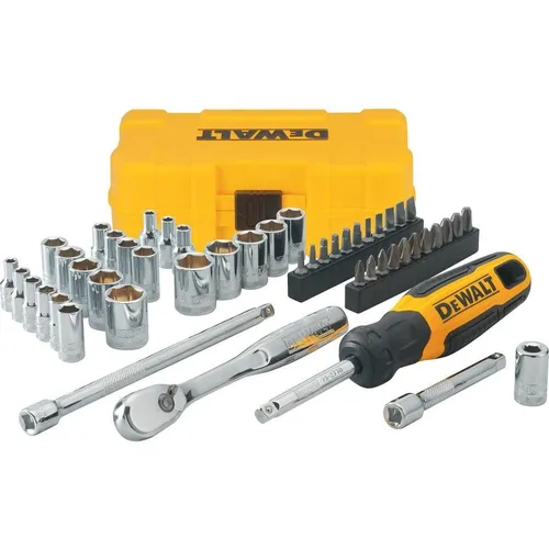DeWALT DWMT81610-0 50-teilig Mechaniker-Werkzeugset - Umfassendes Werkzeugset mit Steckschlüsseln und Bits, ideal für professionelle Mechaniker und Heimwerker, um jede Herausforderung zu meistern.