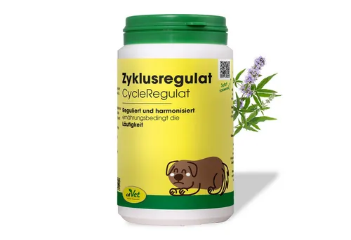 cdVet ZyklusRegulat Hormonbalance für Hündinnen - Tiergesundheit – Natürliches Ergänzungsfuttermittel zur Regulierung des Zyklus und Linderung hormoneller Veränderungen bei Hündinnen, ohne synthetische Zusätze.