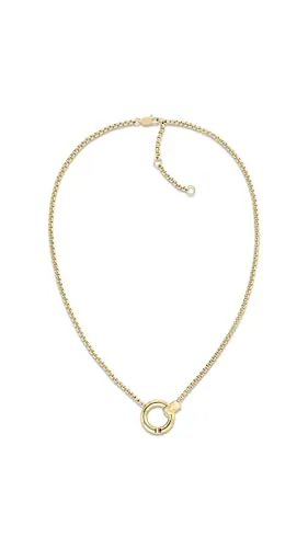 Tommy Hilfiger Jewelry Gliederhalskette für Damen in Gelbgold mit einem Runden Charm - 2780945