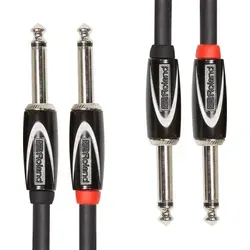 Roland Black-Serie Verbindungskabel 6,3-mm-Klinkenstecker - 3m, Studioqualität mit ultra-flexiblem Kabelmantel und lebenslanger Garantie