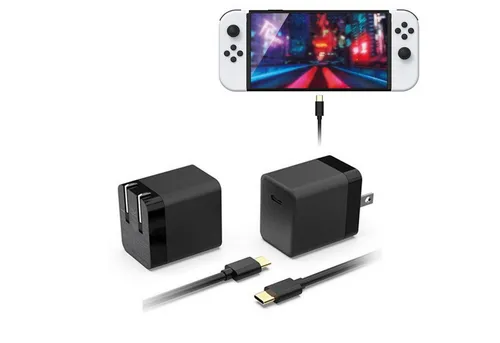Wigento Für Nintendo Switch 2 Switch OLED Switch Lite 45W GaN USB-C Ladegerät Stromadapter