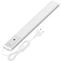 Oktaplex Riva LED Unterbauleuchte 40cm Dimmbar mit Sensor - Moderne Unterbauleuchte für die Küche mit kontaktloser Sensorsteuerung. Die flache Bauweise und das stilvolle Design sorgen für eine harmonische Integration in jede Umgebung. Effiziente 4000K Beleuchtung mit 455 Lumen und praktischem Schalter.