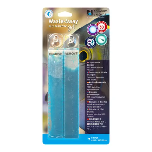 Aquarium Systems Waste-Away Gel Marine - Large (2x) - Aquarien Zubehör für sauberes Wasser: Waste-Away Gel gibt kontinuierlich nützliche Bakterien ab, die Nitrate und Phosphate abbauen und somit Algenbildung reduzieren.