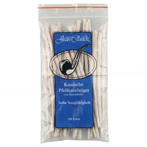 Pfeifenreiniger JEAN CLAUDE konisch weiß - 100 Stück - Hochwertige Pfeifenreiniger für eine gründliche Reinigung, ideal für Tabakliebhaber. Praktische 100 Stück Packung für langfristigen Gebrauch.