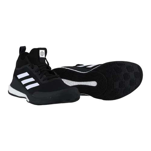 adidas CrazyFlight Mid Hallen-Indoorschuhe Damen schwarz, Größe 36 2/3 (5,5) - Leichter Hallenschuh für optimale Sprung-Performance. Mit Boost-Zwischensohle für Energie und Dämpfung. Das halbhohe Obermaterial bietet passgenauen Halt und Stabilität.