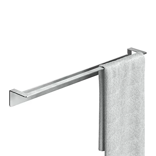 WEISSENSTEIN Handtuchstange Edelstahl ohne Bohren 60cm schwarz - Bademantel- & Handtuchhaken, rostfreier Edelstahl, einfaches Anbringen ohne Bohren dank selbstklebendem System – ideal für modernes Badezimmer.