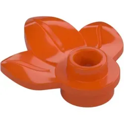 LEGO: 50x Pflanzenelement mit 3 Blättern, rötliches Orange