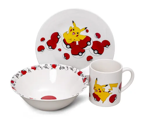 JOOJEE Pikachu 1 Frühstücksset - Action- & Spielfiguren, perfekt für Pokémon-Fans, bringt Freude beim Frühstück mit einem einzigartigen Pikachu-Design.