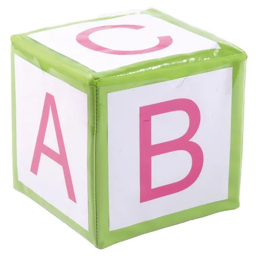 EDUPLAY 120273 Schaumstoff-Würfel mit Taschen, 15,5 x 15,5 cm, grün (1 Stück)