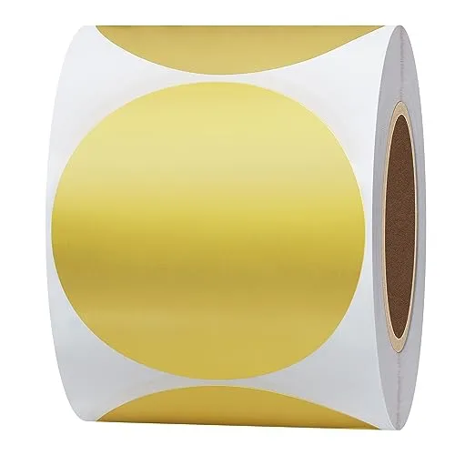 Hylabelest 51 mm runde Papieraufkleber, Etiketten Verpackungsdichtungen, Handwerk, Hochzeit, Etikett, Topper-Etiketten, 300 Pro Rolle 1 roll (Gold)
