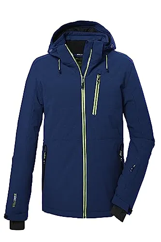 killtec Herren Skijacke KSW 68 MN SKI QLTD, dunkelpetrol - Wintersport-Bekleidung mit wasserabweisender Funktion, abzippbarer Kapuze und rutschfestem Schneefang – ideal für Skiabenteuer!