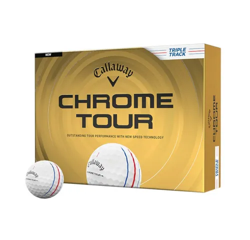 Callaway Golfball Callaway Golfball Chrome Tour Triple Track Weiß 1 Dutzend
