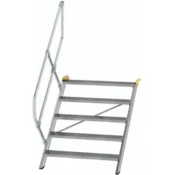 Alutreppe 5 Stufen mit einseitigem Handlauf von Günzburger