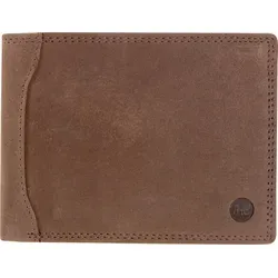 Vintage Geldbörse mit Riegel quer  RFID Schutz - Braun