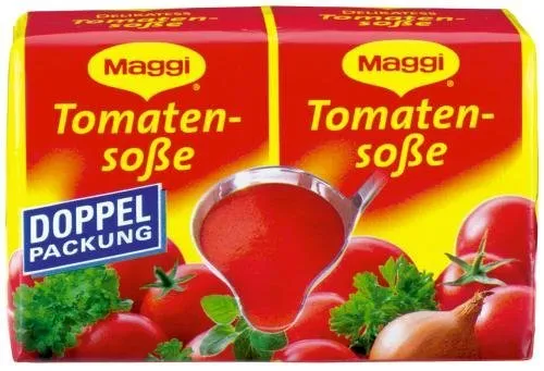 Maggi Delikatess Tomatensauce 18er Pack - 2 x 250 ml - Saucen im Vorratspack für alle Liebhaber! Ideal zu Nudeln, Reis und Gemüse, verfeinert mit geräuchertem Speck und Zwiebeln. Einfach und schnell in der Zubereitung.
