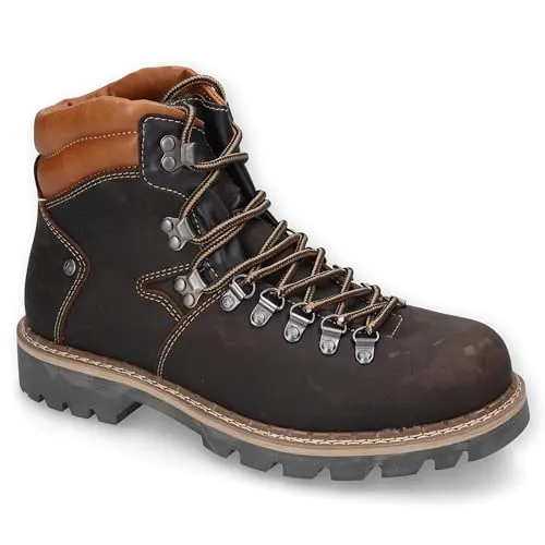 Dockers by Gerli Herren Combat Boots - Wasserabweisende Stiefeletten für Herren - Wanderschuhe mit robustem Leder-Obermaterial und flacher Sohle, ideal für wechselhaftes Wetter und vielseitigen Einsatz.