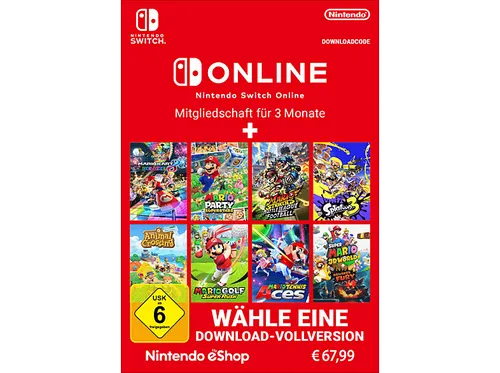 Nintendo Switch: Multi-Software & 90 Tage NSO