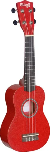 Sopran Ukulele, rot, inklusive Tasche von Stagg