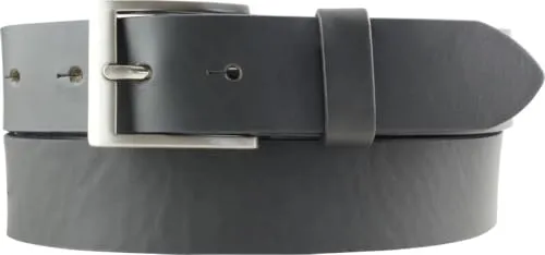 BELTINGER Gürtel aus Vollrindleder 3,5 cm | Jeans-Gürtel für Damen Herren 35mm | Chino-Gürtel Anzuggürtel | Dunkelgrau 90cm