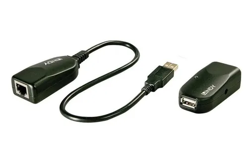 LINDY Extender USB 2.0 Cat5 Classic 1 Port 50m - Zuverlässiger USB 2.0 Extender für eine Reichweite von bis zu 50m. Ideal für den professionellen Einsatz in Netzwerktechnik, kompakt und einfach zu installieren.