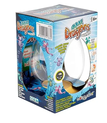 Aqua Dragons Underwater World Eggspress, Lernspielzeug STEM, Aquarium Set, Grow Easy Pet for Kids, enthält Tank, Nahrung, Eier, Pipette Löffel zur Fütterung der Tiere, Türkis