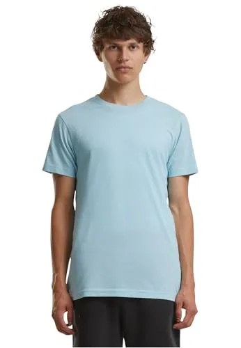 Build Your Brand Herren T-Shirt Basic Round Neck, Basic Männer T-Shirt mit Rundhalsausschnitt, Baumwolle, Regular Fit, Oceanblue, 4XL