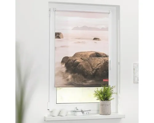Rollo Klemmfix 'Stone', ohne Bohren, blickdicht, 120 x 150 cm - Rollos - unkomplizierte Montage ohne Bohren, idealer Sicht- und Sonnenschutz mit kunstvollem Naturmotiv für ein gemütliches Zuhause oder Büro.