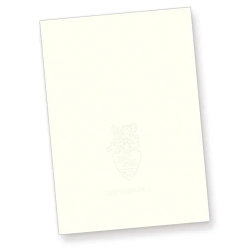 Gohrsmühle Briefpapier mit Wasserzeichen - 100 Blatt DIN A4, edel und hochwertig - Hochwertiges Briefpapier in naturweiß mit feinem Wasserzeichen, ideal für Firmenpost und private Briefe. Perfekt für Laserdrucker und Tinte, mit 90 g/qm für ein elegantes Schriftbild.