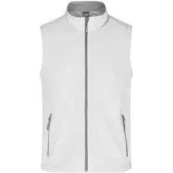 Herren Softshell Weste JN1128 in weiß von James & Nicholson