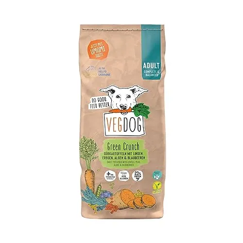 VEGDOG Vegetarisches Hundealleinfutter Green Crunch, 1er Pack (1 x 2 kg)