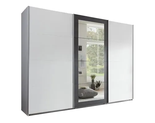 Schwebetürenschrank 270 cm mit Spiegel und Einlegeböden