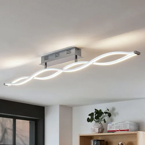Lucande LED Deckenleuchte Roan - Modern und Energiesparend - Lampen für jeden Raum: Die stilvolle LED Deckenleuchte Roan in Chrom bietet energieeffiziente Beleuchtung und hochwertige Leuchtmittel für sofortigen Einsatz.