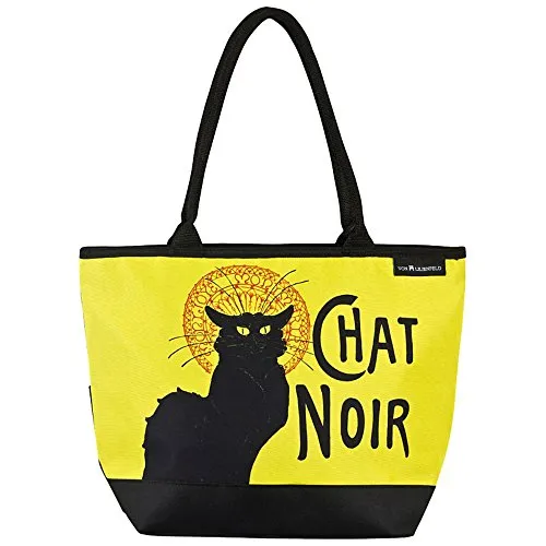 von Lilienfeld Shopper Tasche Katze Chat Noir Kunst - Stylische Shopper Tasche mit Motivdruck des berühmten Kabaretts