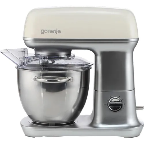 Gorenje MMC 1000 RL - 7-Geschwindigkeits Küchenmaschine mit 4,5L Schüssel, leise 1000W Leistung und 3D Mixen für perfekte Ergebnisse