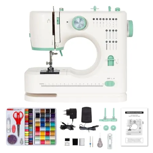 Todeco Nähmaschine für Anfänger und Kinder, 16 Stichmuster