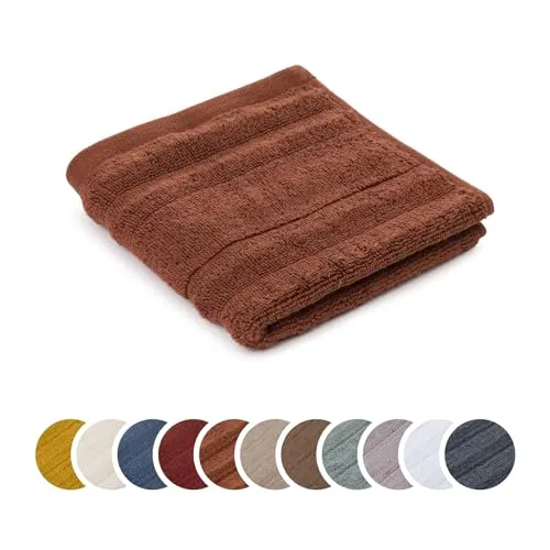 liebling Seiftuch Luxus Bio Baumwolle, Serie Marseille, 770 gr. / m², 30 x 30 cm, Ökotex, 60 Grad, saugstark, schnelltrocknend, Farbe: braun