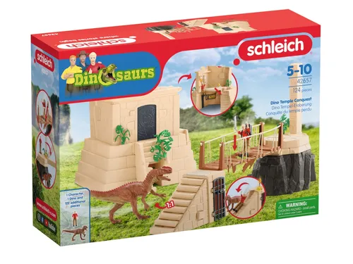 schleich 42657 Dino Tempel Klein - Spielset für Kinder ab 5 Jahren, 124 Teile mit modularen Rätselhindernissen und Geheimverstecken