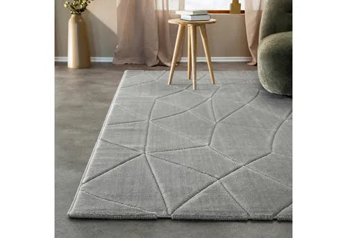 Wecon home Teppich Unplugged – Moderner Flachgewebe-Teppich in grau von Wecon home