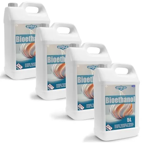 Bioethanol 96,6% 20L | Geruchloser Bio Alkohol für Kamin