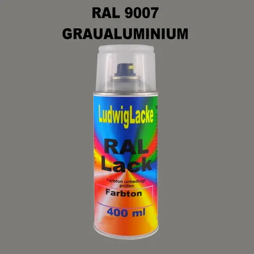 Ral Spraydose Seidenmatt 9007 Graualuminium 400ml  Farbenspray  Rallack