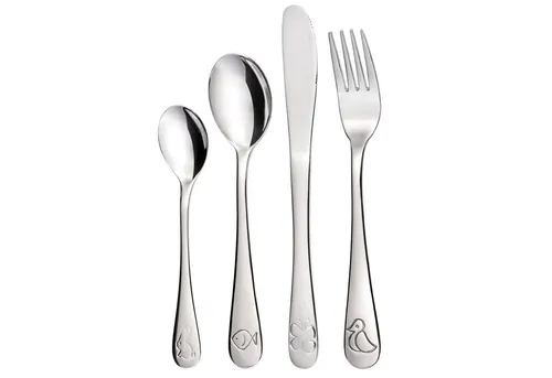 GRÄWE Kinderbesteck GRÄWE Kinderbesteck TIERE 4-teilig Edelstahl 18/10, Edelstahl 18/10