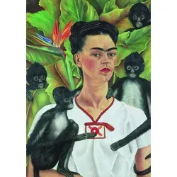 Piatnik 5509 Frida Kahlo Selbstbildnis mit Affen 1000 Teile Puzzle