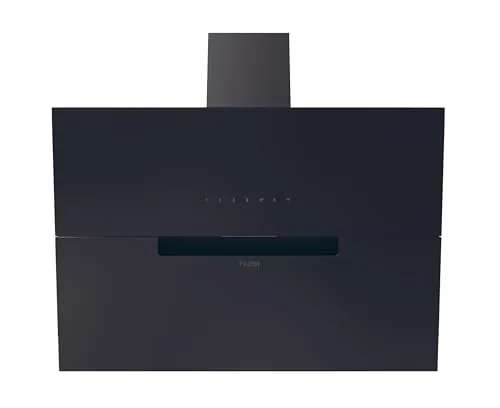 Haier I-Link HADG9CBS4BWIFI Dekorative Dunstabzugshaube, 90 cm, WLAN, Leistung 937 m³/h, 270 W, 5 Geschwindigkeiten, 63 dB, Kohlefilter, 2 Fettfilter, LED-Licht, schwarzes Glas