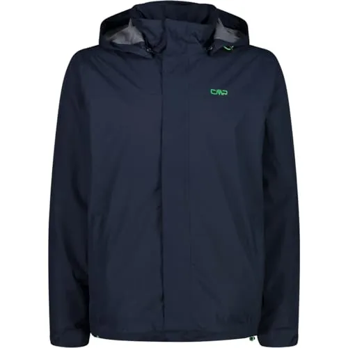 CMP Regenjacke Atmungsaktiv, Winddicht & Wasserdicht blau 56 - Funktionsjacke für Wanderer, atmungsaktiv, winddicht und wasserdicht mit verstellbarer Kapuze und Reißverschlusstaschen für optimalen Schutz und Komfort.
