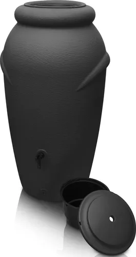 YourCasa Regentonne 210 Liter - Amphore Design - Regentonne aus robustem Kunststoff mit abnehmbarem Deckel und Wasserhahn. Ideal bepflanzbar und UV-beständig, perfekt für Gartenliebhaber.