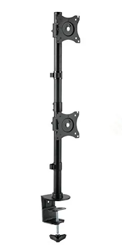 HALTERUNGSPROFI Office-102V - Monitor-Halterung für bis zu 32 Zoll, vertikale Montage mit Kabelführung, neigbar und höhenverstellbar