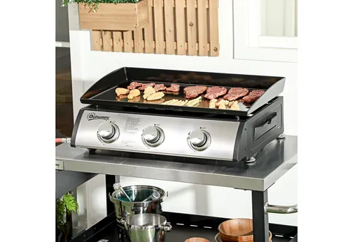 Outsunny Gasgrill mit 3 Brennern