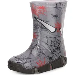 Ladeheid Kinder Mädchen Jungen Gummistiefel Gefüttert Swk2020BW (Dunkelgrau Spinnen 40, 35/36). - Schwarz - 35-36