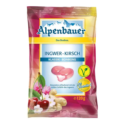 Alpenbauer Klassik Ingwer Kirsch Bonbons mit milder Schärfe 120g